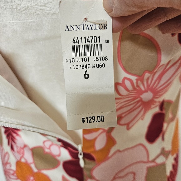 Vintage Y2K Ann Taylor NWT $129 Retro Hawaiian Floral Dress Size 6 Resort Beachy - Picture 5 of 6